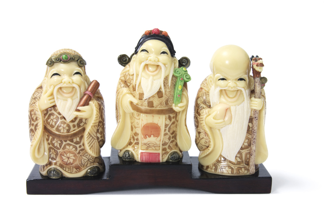 http://www.dreamstime.com/stock-images-three-star-god-figurines-image4762994